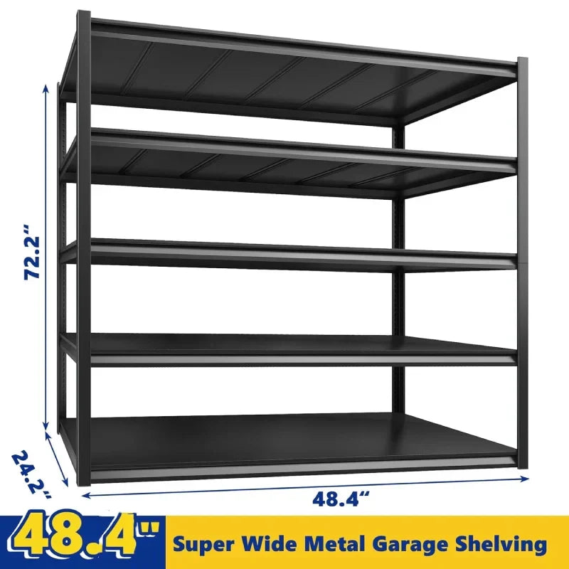 【🔥Factory Direct Clearout Sale🔥】48.4“W Garage Shelving 3000LBS Heavy Duty Metal Storage Shelves, Industrial Storage Shelving for Basement Warehouse