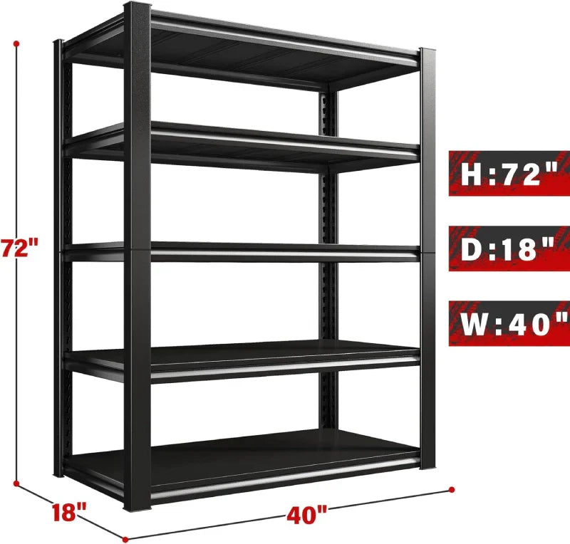 【🔥Factory Direct Clearout Sale🔥】72"H Heavy Duty Garage Shelving 2500LBS Adjustable Basement Shelving for Warehouse Commercial Garage