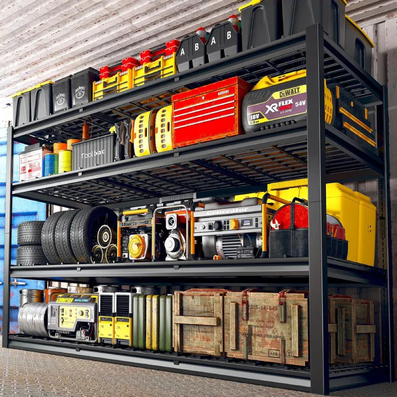 【🔥Factory Direct Clearout Sale🔥】2-Pack 60" W Industrial Steel Shelving Heavy Duty Adjustable Garage Shelves for Warehouse, Garage, Basement