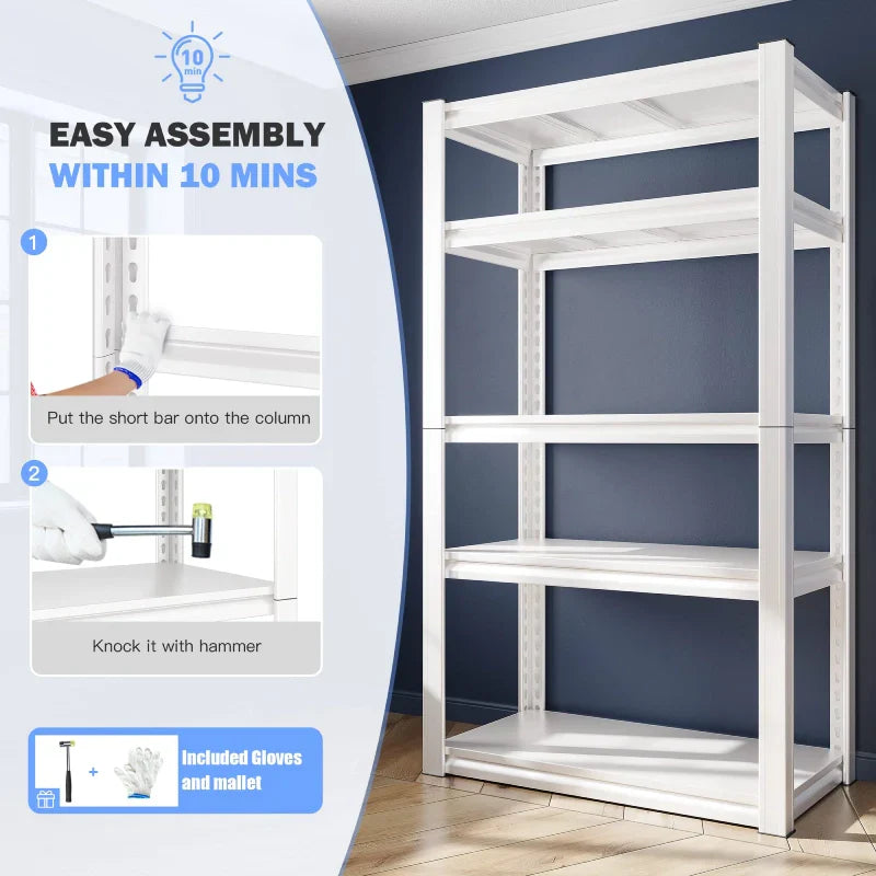 【🔥Factory Direct Clearout Sale🔥】 72"H Metal Storage Rack 2000LBS Adjustable Shelving for Kitchen, Living room