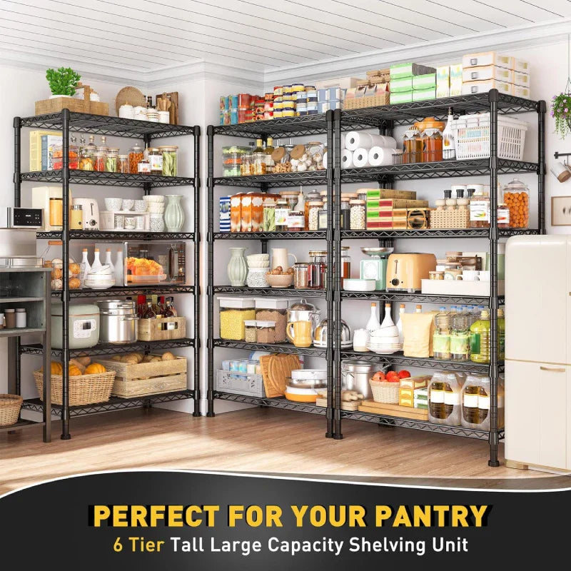 【🔥Factory Direct Clearout Sale🔥】Tall Wire Shelving Units，Adjustable Outdoor Metal Shelves, Storage Shelves for Kitchen Pantry Dorm