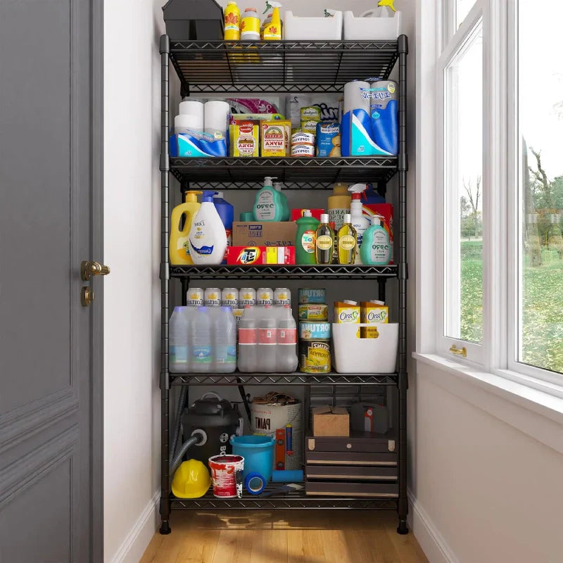 【🔥Factory Direct Clearout Sale🔥】21.5"W Wire Shelving Units, 5-Tier Adjustable, 1000lbs Metal Wire Racks for Pantry Kitchen Dorm
