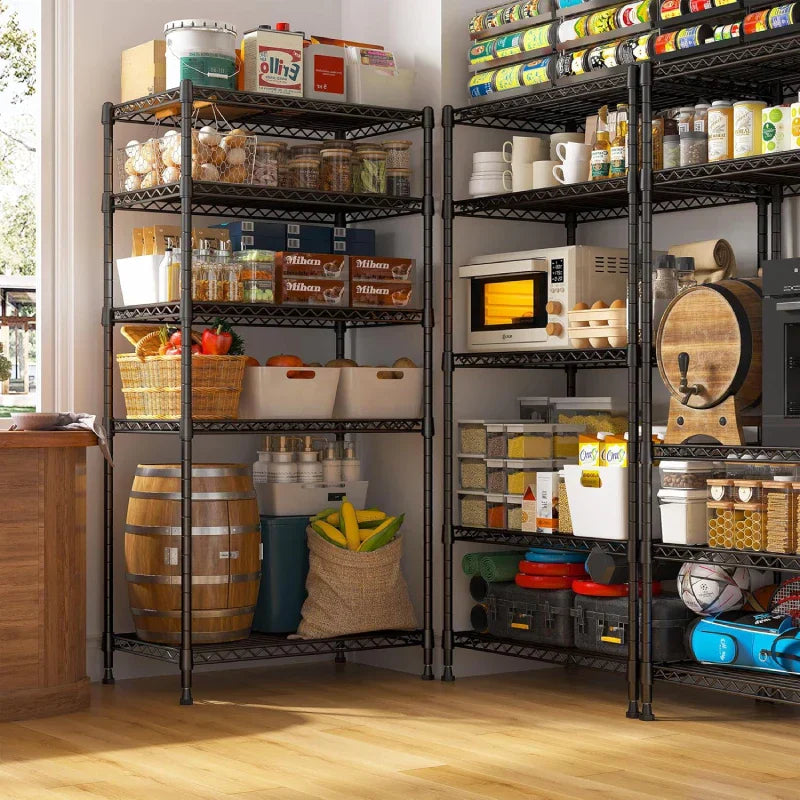 【🔥Factory Direct Clearout Sale🔥】21.5"W Wire Shelving Units, 5-Tier Adjustable, 1000lbs Metal Wire Racks for Pantry Kitchen Dorm