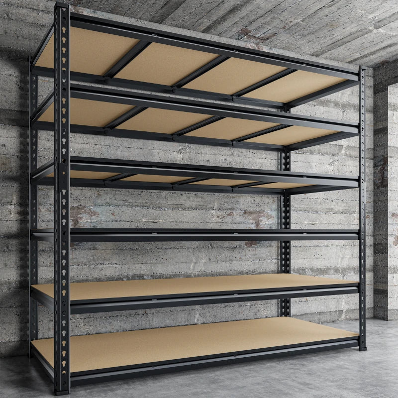 【🔥Factory Direct Clearout Sale🔥】59.8”W Boltless Shelving Units, 6-Tier Heavy Duty Steel Garage Shelf Load 3000lbs, Commercial Shelving Rack for Pantry Kitchen Basement