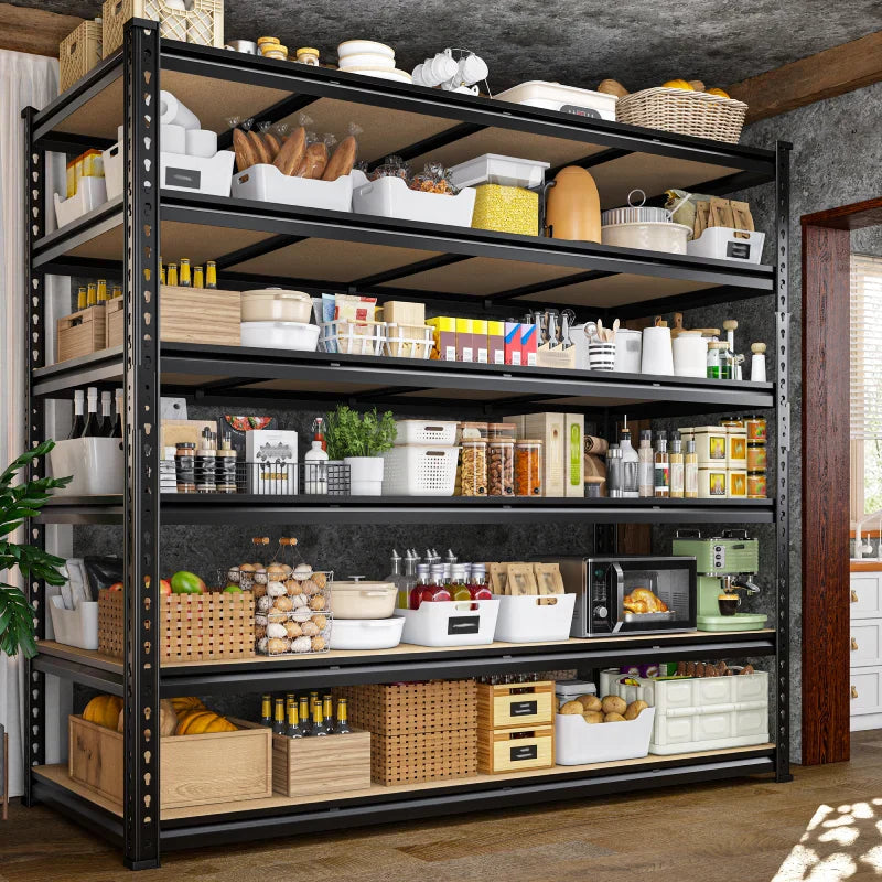 【🔥Factory Direct Clearout Sale🔥】59.8”W Boltless Shelving Units, 6-Tier Heavy Duty Steel Garage Shelf Load 3000lbs, Commercial Shelving Rack for Pantry Kitchen Basement