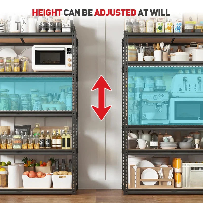 【🔥Factory Direct Clearout Sale🔥】35.5“W Garage Storage Shelves, 5-Tier Adjustable Storage Rack, 2000 Lbs Heavy Duty Shelving Units, Metal Shelves for Pantry Kitchen Dorm