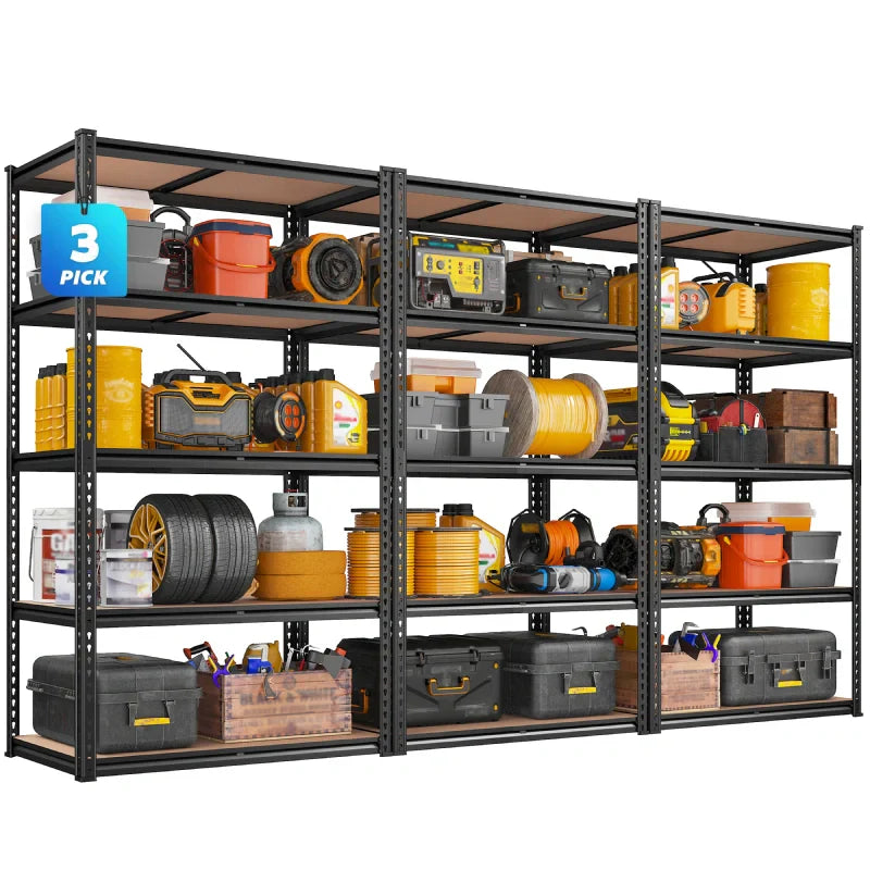 【🔥Factory Direct Clearout Sale🔥】5-Tier Boltless Shelving Units, 2020 lbs Adjustable Steel Garage Shelving Racks for Basement Kitchen Closet