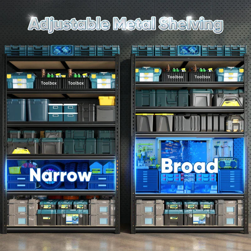 【🔥Factory Direct Clearout Sale🔥】40”W Storage Shelves, Heavy Duty Garage Shelving Load 2,500lbs , Metal Shelves for Pantry Kitchen Basement Closet