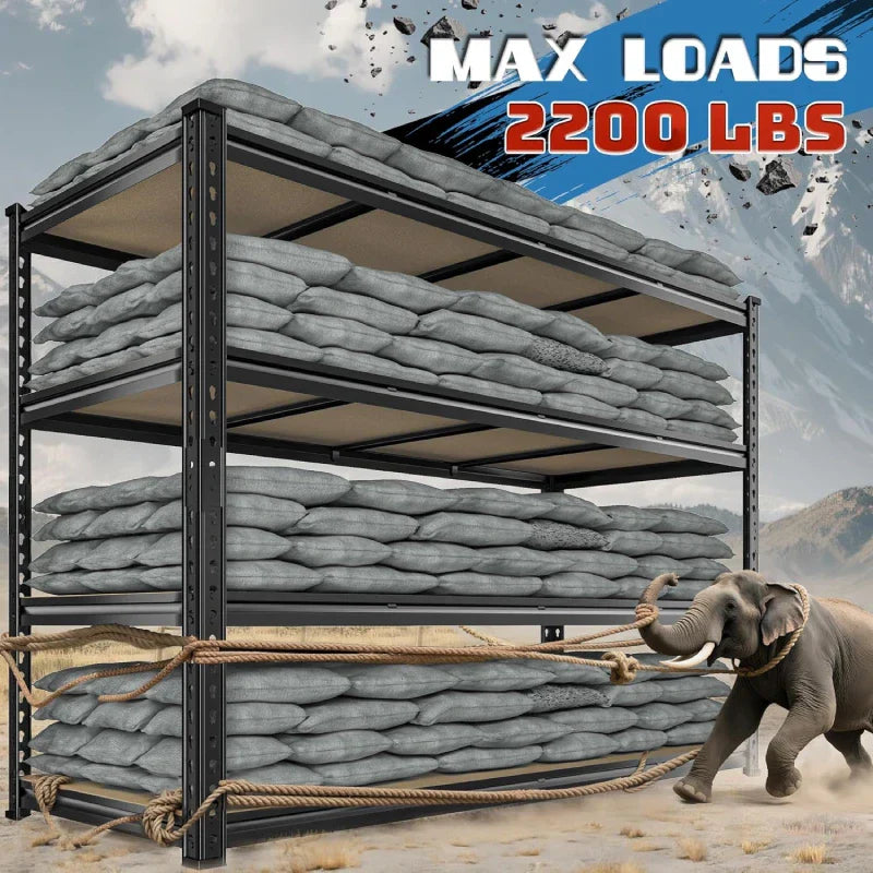 【🔥Factory Direct Clearout Sale🔥】59.8”W Boltless Shelving Units, 6-Tier Heavy Duty Steel Garage Shelf Load 3000lbs, Commercial Shelving Rack for Pantry Kitchen Basement