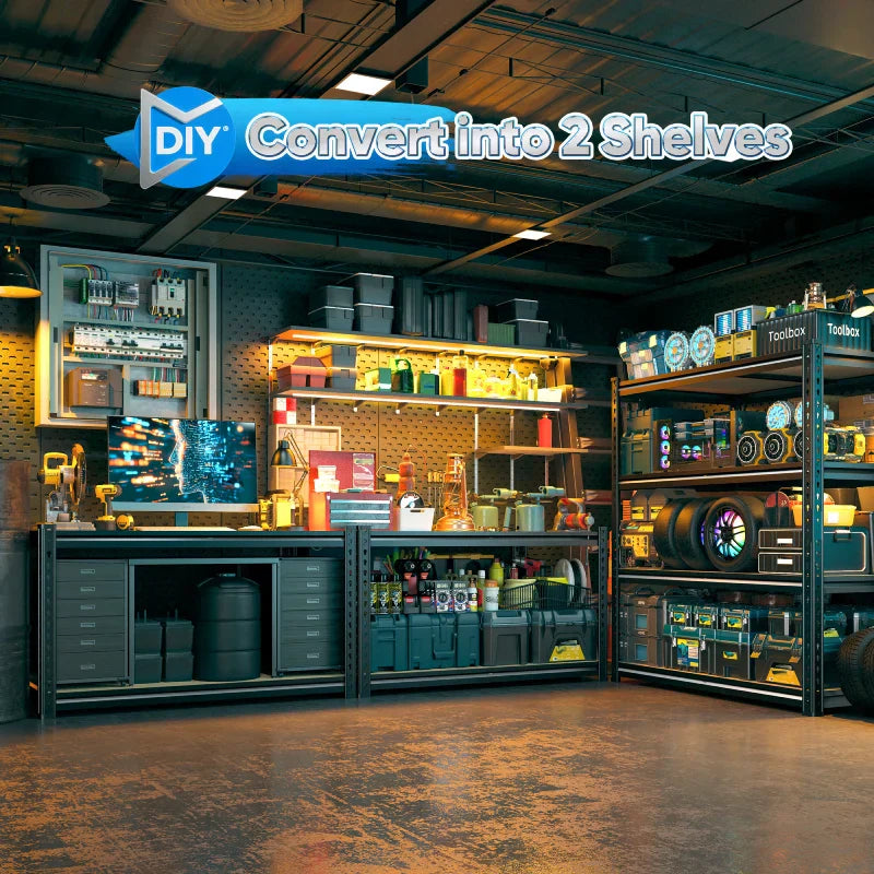 【🔥Factory Direct Clearout Sale🔥】40”W Storage Shelves, Heavy Duty Garage Shelving Load 2,500lbs , Metal Shelves for Pantry Kitchen Basement Closet