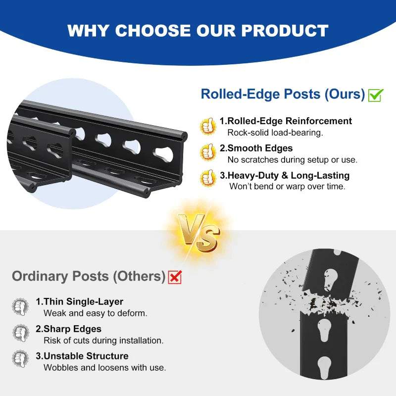 【🔥Factory Direct Clearout Sale🔥】48" W Garage Storage Shelves, 3000lbs Heavy Duty Steel Shelving Racks, Adjustable Metal Racks for Basement Warehouse Commercial