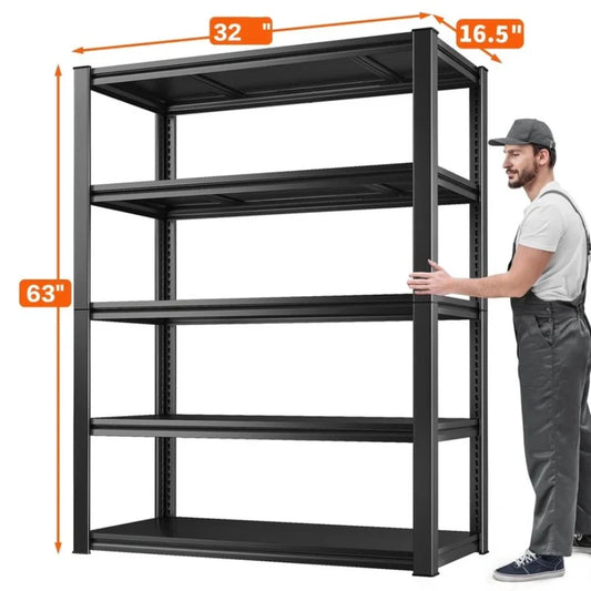 【🔥Factory Direct Clearout Sale🔥】32"W Garage Shelving Heavy Duty, 2000lbs Adjustable Garage Storage Shelves 5 Tier Metal Shelving for Basement Pantry Warehouse Garage