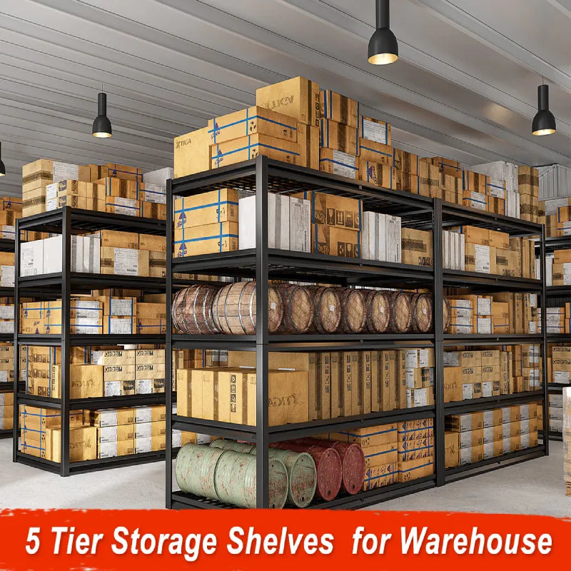 【🔥Factory Direct Clearout Sale🔥】2 Packs 3000LBS Garage Shelving 5 Tier Rust-Proof Adjustable Industrial Shelving  Metal Storage Shelves Easy Assembly 10 Minutes