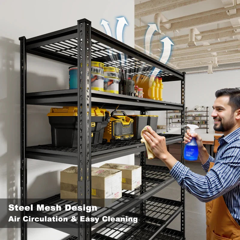 【🔥Factory Direct Clearout Sale🔥】Food Store Shelves 5-Tier Adjustable Shelving 48"W x 72"H 2750 LBS for kitchen, Warehouse, Basement, Workshop